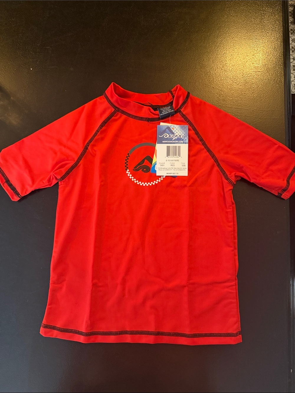 Body Glove Red Kids Short-Sleeve Rash Guard Swim Top